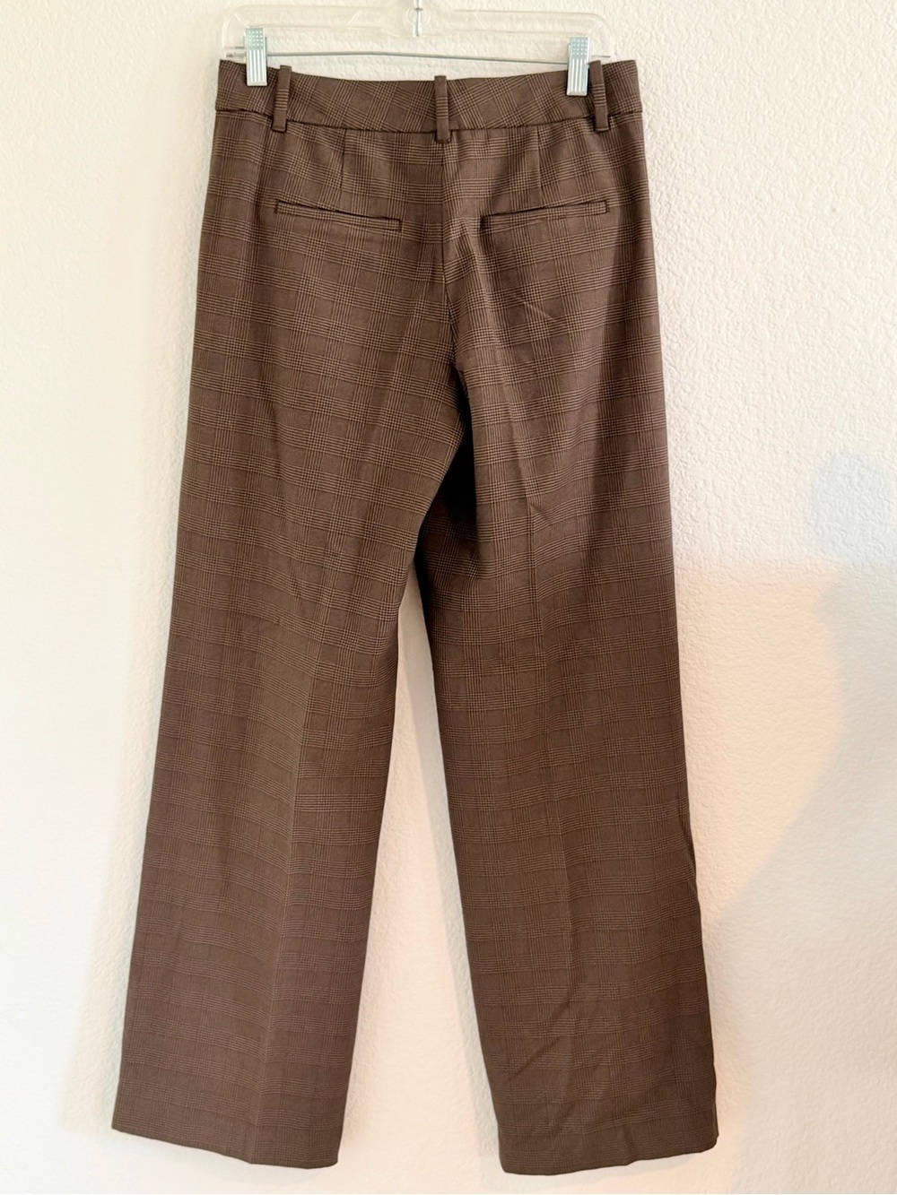 Aritzia The Effortless Pant Plaid Brown - Picture 3 of 5